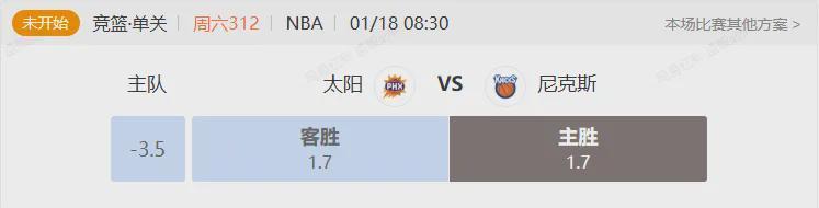 聚焦NBA大战 尼克斯VS太阳！